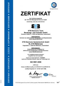 Zertifikat 9001