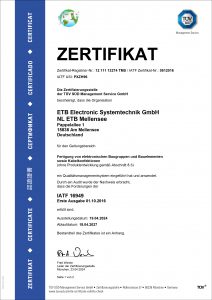Zertifikat IATF 16949